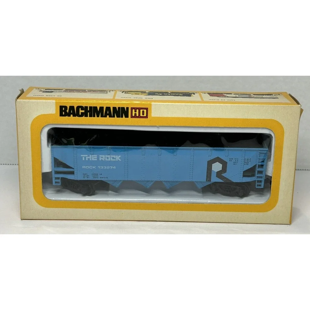 Bachmann‎ HO Scale #1029 42' Open Quad Offset Hopper Rock Island EUC